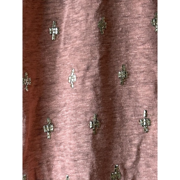 Calypso Saint Barth Linen knit Embroidered Stud Short Sleeve Top coral Size XS - Picture 9 of 15